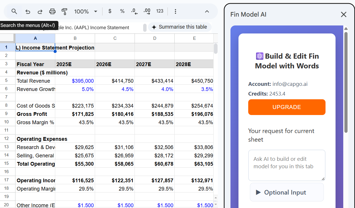 How We Invented RizzCalc from CapGo: The AI Financial Modeling Tool for Google Sheets™